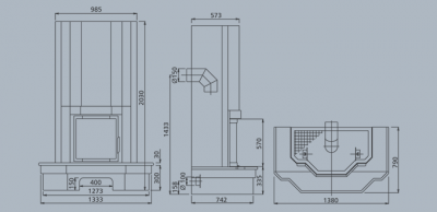 Камин ABX Derby klasik (угловой) Камин ABX Derby klasik (угловой)