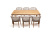 Обеденная группа 4SIS Мадейра 6-местная со стульями Марсель Цвет: бежевый