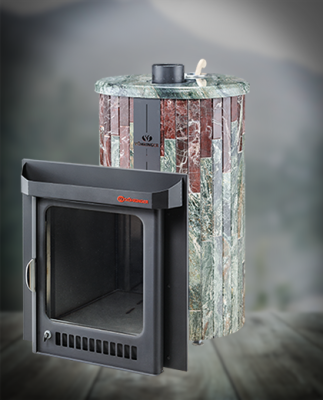 Дровяная печь Ферингер Оптима ПФ, Жадеит и Россо Леванте, до 28 м³ Дровяная печь Ферингер Оптима ПФ, Жадеит и Россо Леванте, до 28 м³