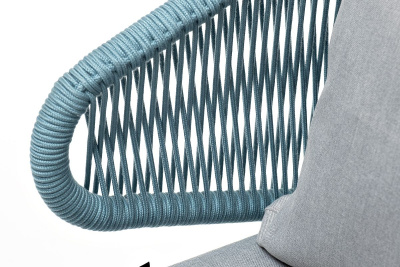 Кресло 4SIS Милан Цвет: светло-серый RAL7035, бирюзовый