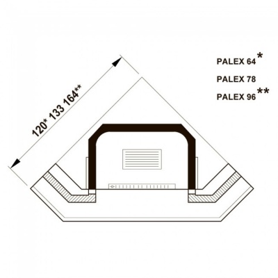Каминная облицовка Palazzetti Valcamonica corner Каминная облицовка Palazzetti Valcamonica corner