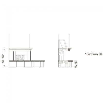 Каминная облицовка Palazzetti Rovigno, угловая Каминная облицовка Palazzetti Rovigno, угловая