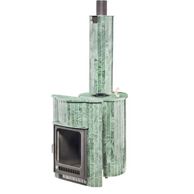 Дровяная печь Ферингер Макси ПФ в облицовке "Верде Гватемала" наборный, до 38 м³ Дровяная печь Ферингер Макси ПФ в облицовке "Верде Гватемала" наборный, до 38 м³