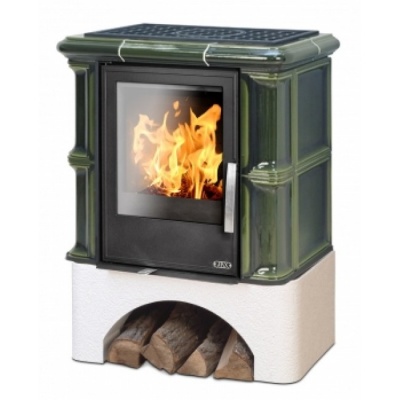 Печь-камин ABX BAVARIA EXclusive - вставка Orion, с прямым цоколем (бутылочное стекло)