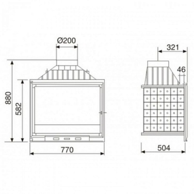 Каминная топка Cheminees Diffusion C 6 Каминная топка Cheminees Diffusion C 6