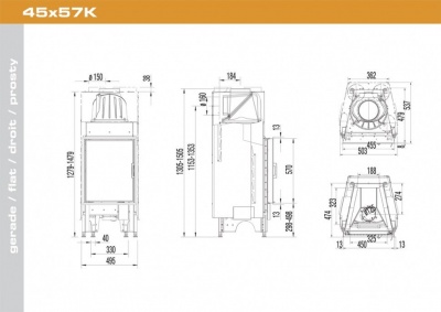 Каминная топка Austroflamm 45х57 К Round