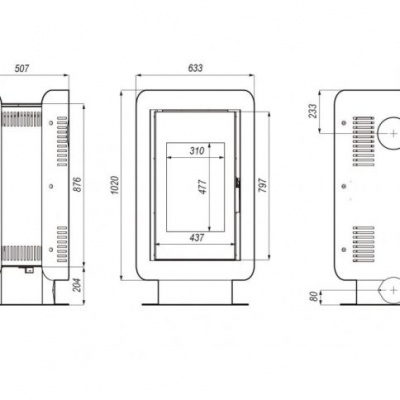 Печь камин Defro Home Oval, 9 кВт Печь камин Defro Home Oval, 9 кВт