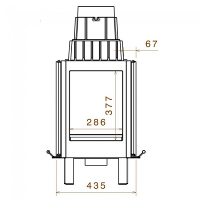 Каминная топка Liseo Castiron LCI 11 GDFs