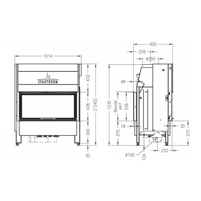 Каминная топка Spartherm Varia A-FDh 4S Каминная топка Spartherm Varia A-FDh 4S