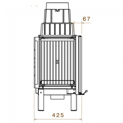 Каминная топка Liseo Castiron LCI 11 GF BG, черное стекло