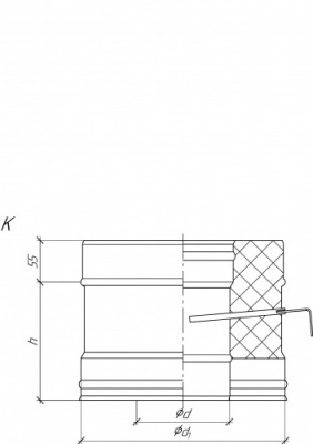 Сэндвич-задвижка К Grill'D AISI 430 0,8мм/ЧС 0,7мм (D130/250) черный (порошковая краска) Сэндвич-задвижка К Grill'D AISI 430 0,8мм/ЧС 0,7мм (D130/250) черный (порошковая краска)