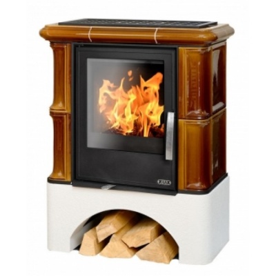 Печь-камин ABX BAVARIA KI, с допуском воздуха, с теплообменником (коричневый)