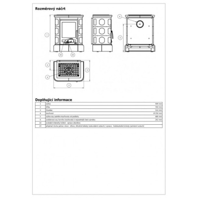 Печь-камин ABX MARINA LP, с чугунной топкой, с кафельным цоколем (коричневый)