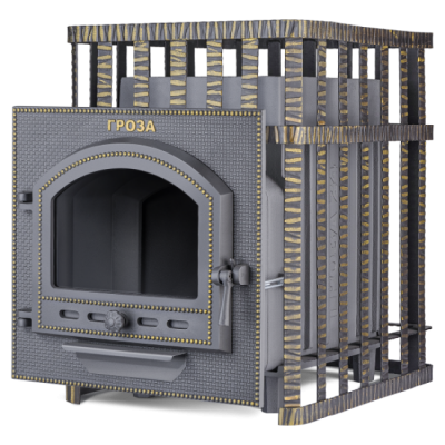Печь для бани чугунная Гефест Гроза в сетке 24 (П)