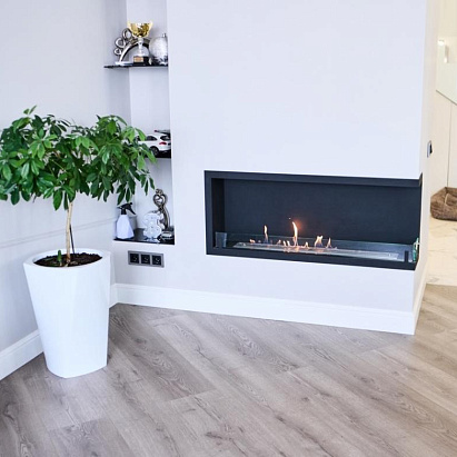 Угловой биокамин в интерьере заказчика