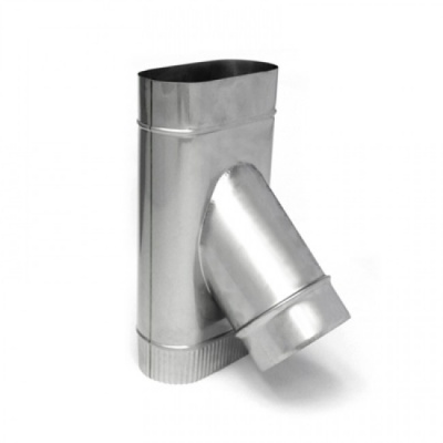 Тройник Вулкан VOG 45° овал 120х240 на d200.7