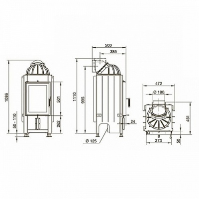 Каминная топка Hoxter HAKA 37/50 Каминная топка Hoxter HAKA 37/50