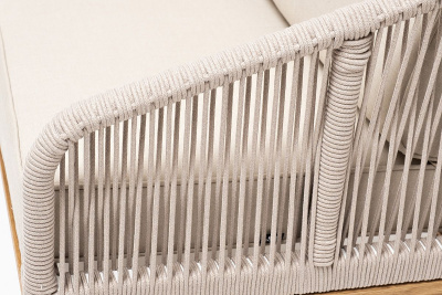 Диван 4SIS Канны 2-местный из роупа; основание дуб, роуп бежевый, ткань бежевая 052 Диван 4SIS Канны 2-местный из роупа; основание дуб, роуп бежевый, ткань бежевая 052