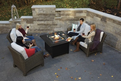 Стол-камин газовый Hampton Квадратный