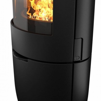 Печь-камин Dovre BOLD 400, дровяная, дизайнерская, на подставке с изогнутым стеклом Печь-камин Dovre BOLD 400, дровяная, дизайнерская, на подставке с изогнутым стеклом