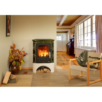 Печь-камин ABX MARINA KPI, с теплообменником, с допуском воздуха (коричневый)