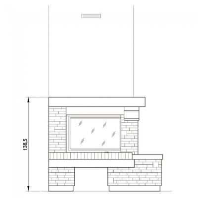 Каминная облицовка Palazzetti Courmayeur corner, под MBL 78 front