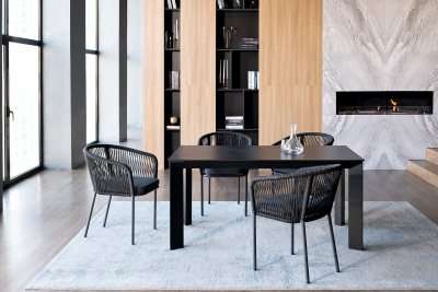 Обеденная группа 4SIS Венето 4-местная со стульями Марсель Цвет: серый гранит, темно-серый Обеденная группа 4SIS Венето 4-местная со стульями Марсель Цвет: серый гранит, темно-серый