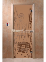 Дверь для саун DoorWood "Волшебный пар бронза матовая"