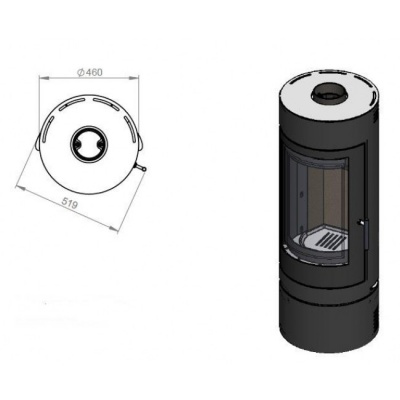 Печь-камин Ember Sofia 552 XL