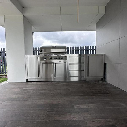 Модульная гриль кухня из нержавейки KuhniGrill. Газовый гриль Napoleon