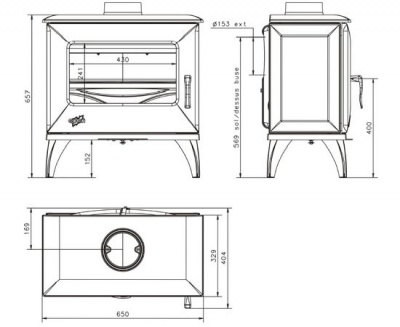 Чугунная печь Godin Cube Чугунная печь Godin Cube