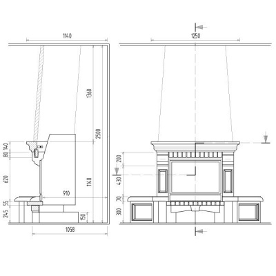 Каминная облицовка Supra Colbert Каминная облицовка Supra Colbert