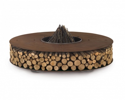 Гриль очаг Fireline Zero со скамейками