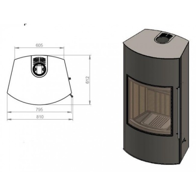 Печь-камин Ember Gordana 480L +