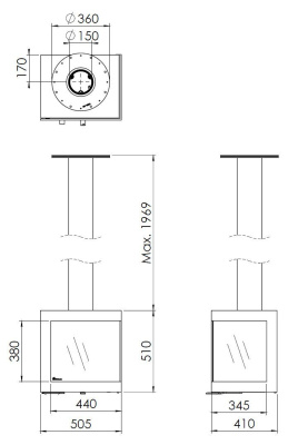 Печь Dik Geurts Bora Corner Fixed, Right
