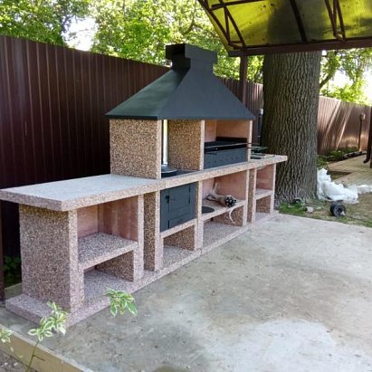 Барбекю комплекс в цвете московский гравий. п Балтым