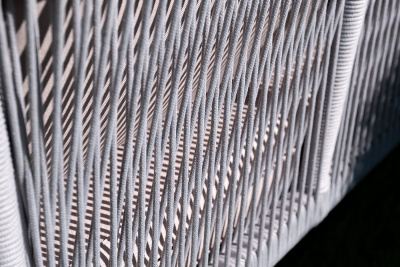 Диван 4SIS Канны 2-местный из роупа Цвет: белый, светло-серый