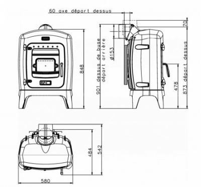 Чугунная печь Godin Madras Чугунная печь Godin Madras