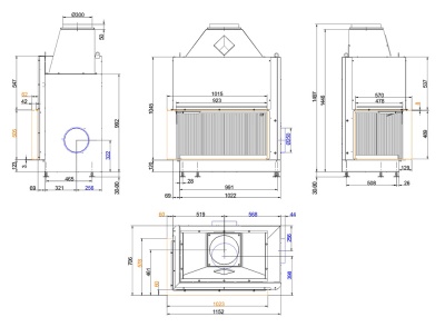 Каминная топка Brunner Urfeuer Eck 50/88/44 L/R Каминная топка Brunner Urfeuer Eck 50/88/44 L/R