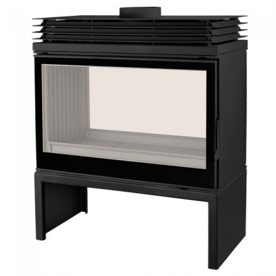 Отопительная печь Liseo Castiron LCI 9 GDF BG Stove, двусторонняя, черное стекло Отопительная печь Liseo Castiron LCI 9 GDF BG Stove, двусторонняя, черное стекло