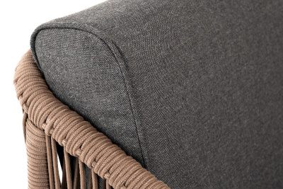 Кресло 4SIS Канны из роупа Цвет: коричневый RAL8016, коричневый, темно-серый Кресло 4SIS Канны из роупа Цвет: коричневый RAL8016, коричневый, темно-серый