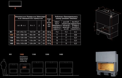 Каминная топка Totem HORIZON 1300 Каминная топка Totem HORIZON 1300