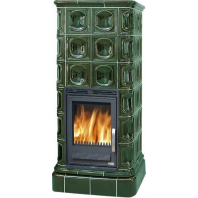 Печь-камин ABX KALEDONIE K, с теплообменником (зеленый)