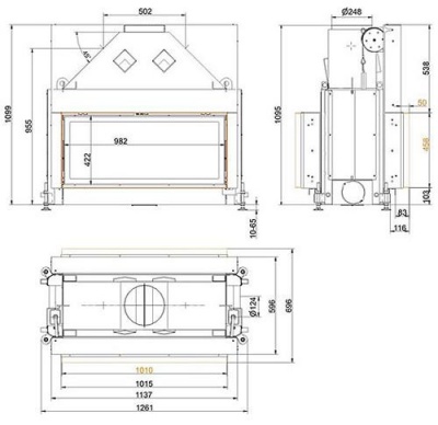 Каминная топка Brunner Architecture AK 45/101 Tunnel 