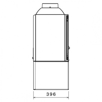 Отопительная печь Liseo Castiron LCI 5 GDF BG Stove, двусторонняя, черное стекло