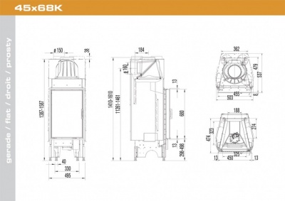 Каминная топка Austroflamm 45х68 К