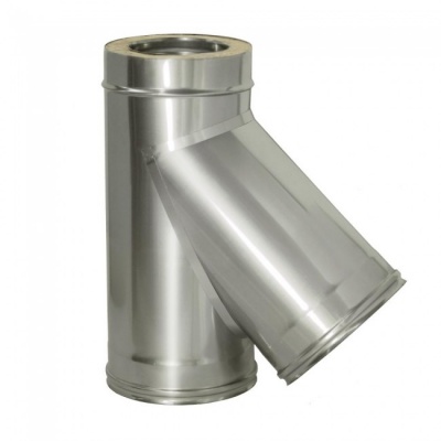 Тройник Дымок 0.5 мм, 45 с изоляцией, d=110 мм Тройник Дымок 0.5 мм, 45 с изоляцией, d=110 мм