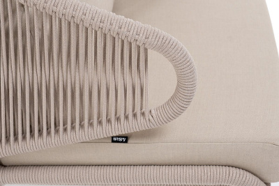 Лаунж-зона 4SIS Милан 5-местная из роупа, каркас белый, роуп бежевый Лаунж-зона 4SIS Милан 5-местная из роупа, каркас белый, роуп бежевый