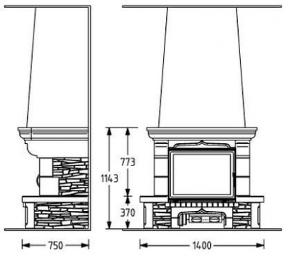 Каминная облицовка Supra Fleurac 2 Каминная облицовка Supra Fleurac 2