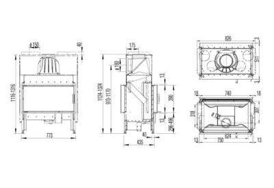 Каминная топка Austroflamm 75x39 K ll